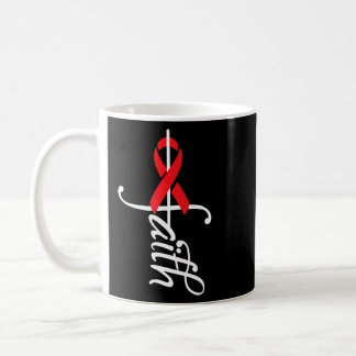 Faith Heart Disease  Ribbon Heart Disease Awarenes Coffee Mug