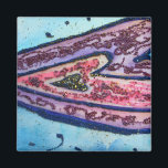 Faith Heart Magnet<br><div class="desc">Detail of the pink,  purple,  & gold heart in the Inspirational Mediatation "Faith" Word painting.  Customize the product with your own text and make it personalized!</div>