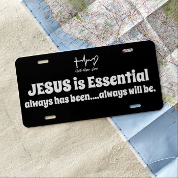 Faith Heartbeat With Jesus Quote Christian License Plate by Christian_Quote at Zazzle