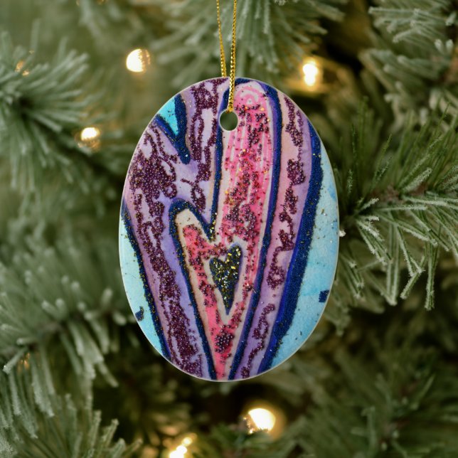 Faith Hearts Art Custom Holiday Gift Ornaments (Tree)