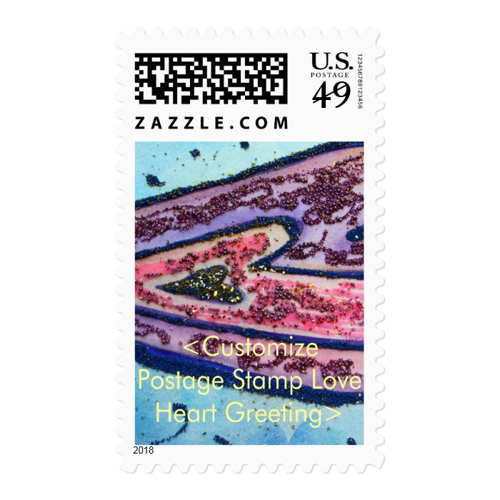 Faith Hearts Painting Custom Postage Stamp