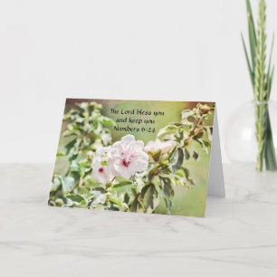 Faith Hibiscus Flower Birthday Card