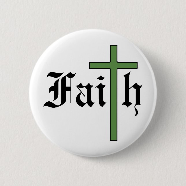 Faith Holy Cross Pinback Button (Front)