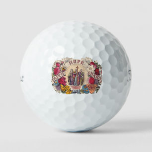 Faith, Hope and Charity Theological Virtues Art Golf Balls