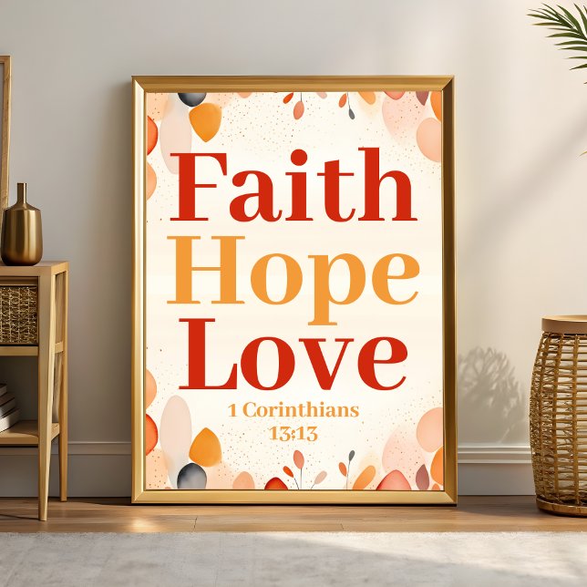 Faith, hope, and love Boho Christian Wall Art (Creator Uploaded)