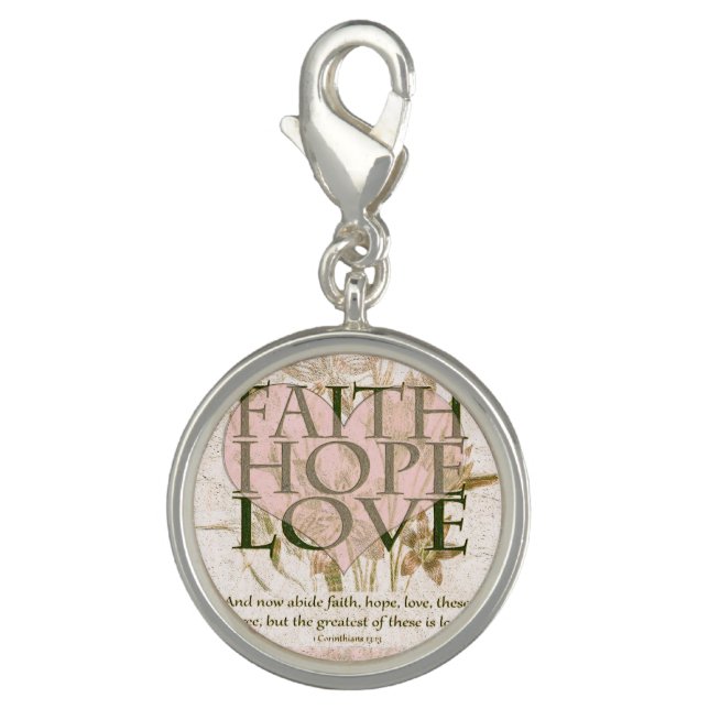 Faith, Hope and Love Charm (Front)