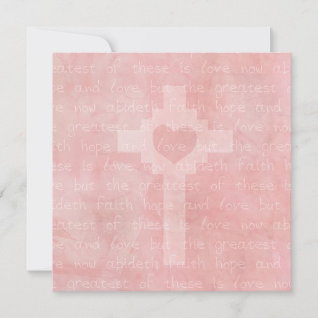 Faith Hope and Love Christian Square Wedding Invitation (Front)