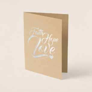 Faith Hope and Love Customizable Foil Card
