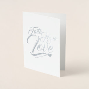 Faith Hope and Love Customizable Foil Card