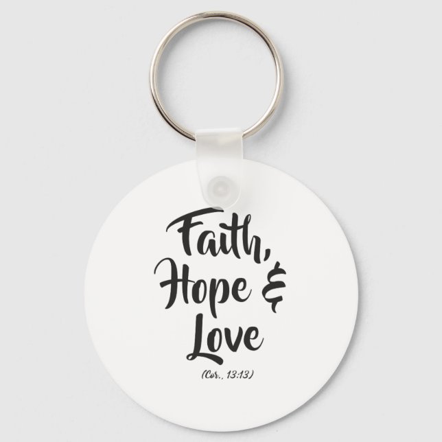 Faith, hope and love keychain (Front)