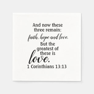 Faith Hope and Love Napkins