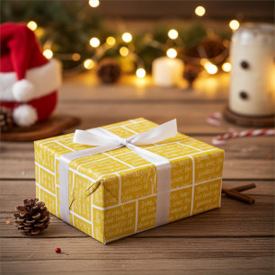 Faith Hope and Love Vintage Gold Christmas Wrapping Paper