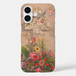 Faith Hope Charity And Flowers iPhone 16 Case