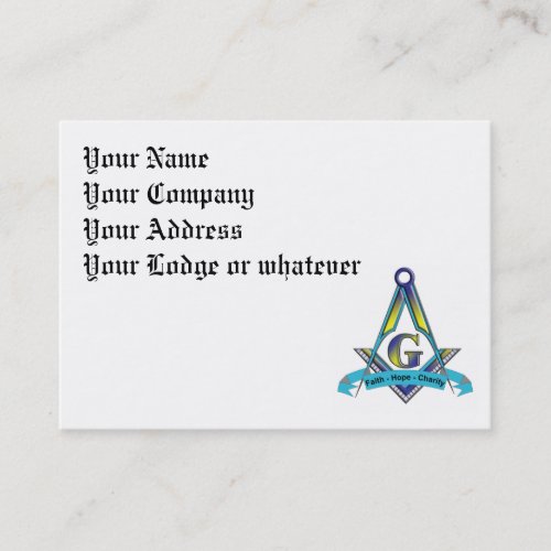 Faith, Hope, Charity Business Cards