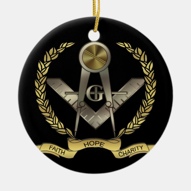 Faith, Hope, Charity Ceramic Ornament (Front)