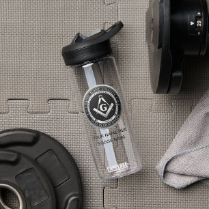 Faith, Hope, Charity Silver Freemason Brotherhood Water Bottle