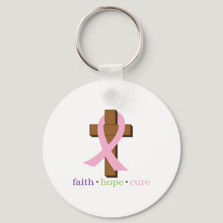Faith Hope Cure Keychain