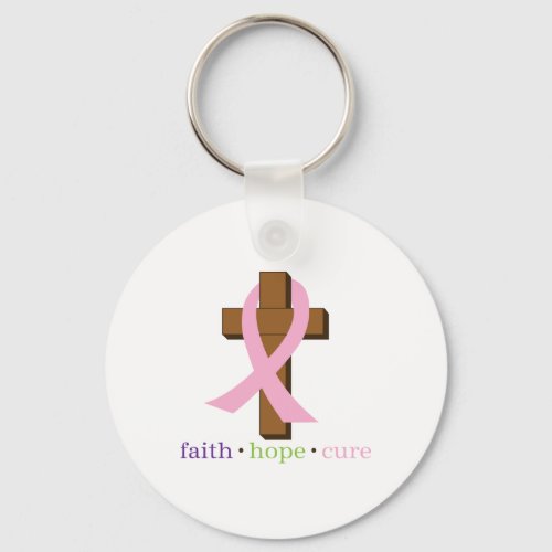 Faith Hope Cure Keychain