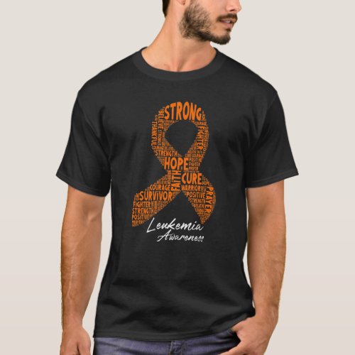 Faith Hope Cure Leukemia Awareness Ribbon Warrior T-Shirt
