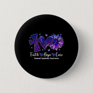 Faith Hope Cure Sunflower Leopard Sickle Cell Awar Button