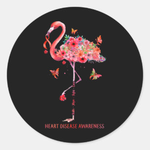Faith Hope Fight Cure Heart Disease Awareness Classic Round Sticker