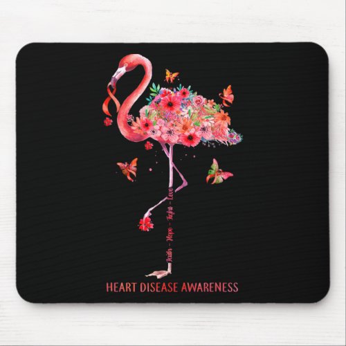 Faith Hope Fight Cure Heart Disease Awareness  Mouse Pad