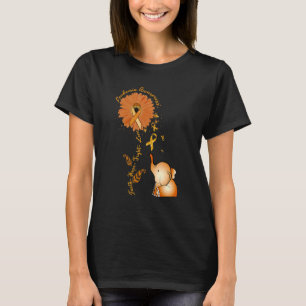 Faith Hope Fight Love Elephant Sunflower Leukemia  T-Shirt