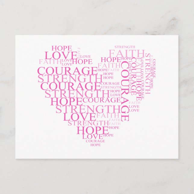 Faith Hope Heart Postcard (Front)