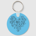 Faith Hope Love 1 Corinthians 13:13 Keychain at Zazzle