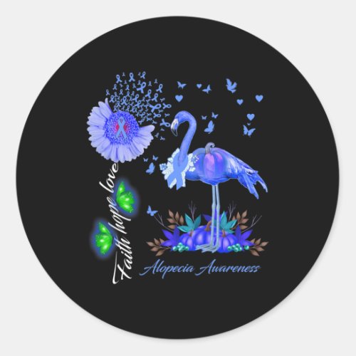 Faith Hope Love Alopecia Awareness  Classic Round Sticker