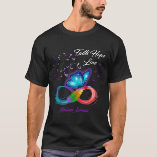 Faith Hope Love Alzheimerheimer Awareness  T_Shirt