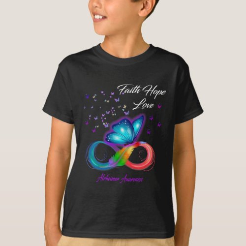 Faith Hope Love Alzheimerheimer Awareness  T_Shirt