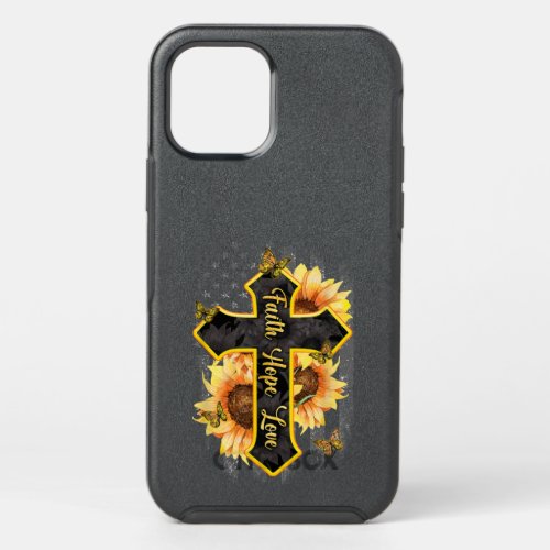 Faith Hope Love American Flag Sunflower Christian  OtterBox Symmetry iPhone 12 Pro Case