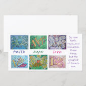 Faith Hope Love Angel Word Art Collage Photo Card (Front/Back)