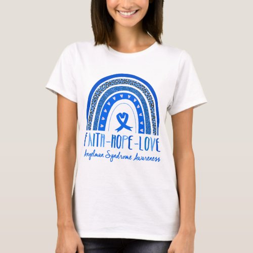 Faith Hope Love Angelman Syndrome Awareness T_Shirt