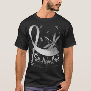 Faith Hope Love Asthma Awareness Dragonfly T-Shirt