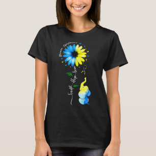 Faith Hope Love Awareness Down's Syndrome The Blue T-Shirt