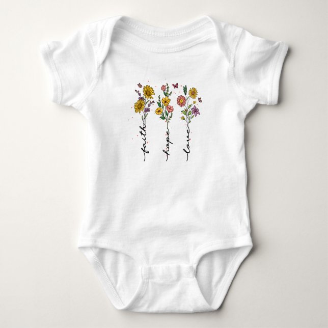 Faith-Hope-Love Baby Baby Bodysuit (Front)