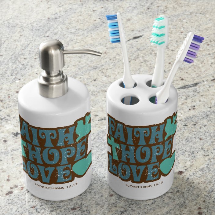 faith hope love bath set | Zazzle.com