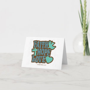 Faith Hope Love Blank Card – Inspirational
