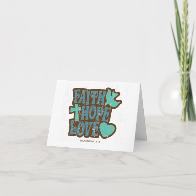 Faith Hope Love Blank Card – Inspirational  (Front)