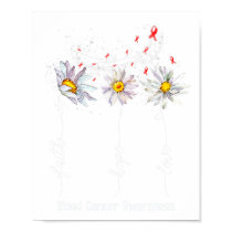 Faith Hope Love Blood Cancer Awareness  Flower Gif Poster