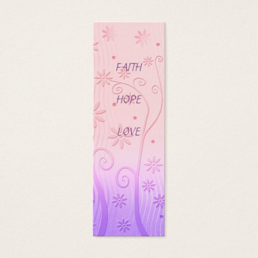 Customizable Faith Hope Love - Bookmark Business Card Templates