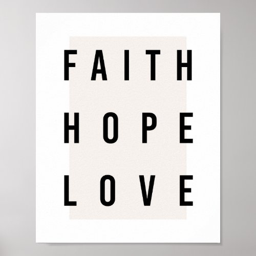 Faith Hope Love Box Poster