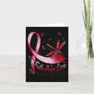 Faith Hope Love Brain Aneurysm Awareness Dragonfly Card