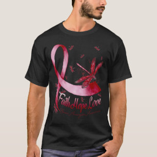 Faith Hope Love Brain Aneurysm Awareness Dragonfly T-Shirt