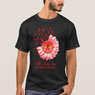 Faith Hope Love Brain Aneurysm Awareness Survivor T-Shirt