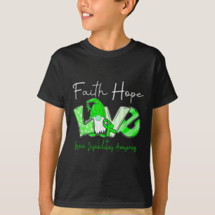 Faith Hope Love Brain Disabilities Awareness T-Shirt