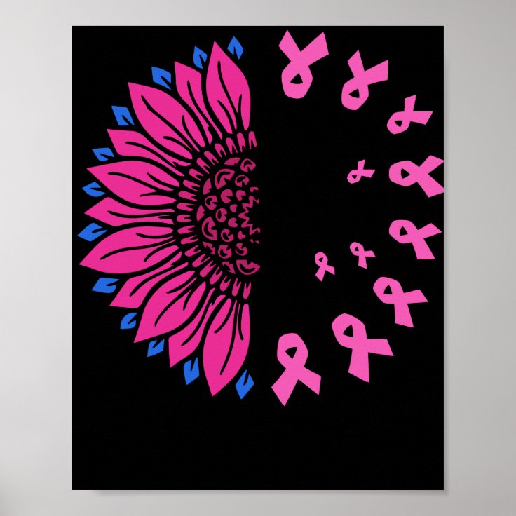 Faith Hope Love Breast Cancer Awareness Poster | Zazzle