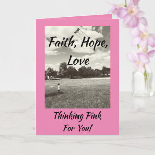 Faith Hope Love Breast Cancer Encouragement Card